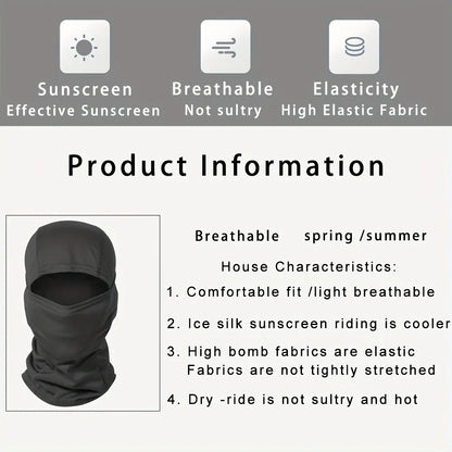 Tactical Windproof Balaclava for Bicycle Riding, Full Cover, Outdoor Hunting, Hiking Head, Warm Shield, Ski Scarf