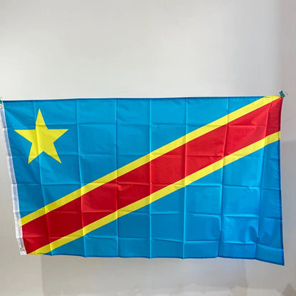 CZY  Congo flag 90X150cm Congo Democratic Republic of the Congo flag Banner National flag Home Decoration flags
