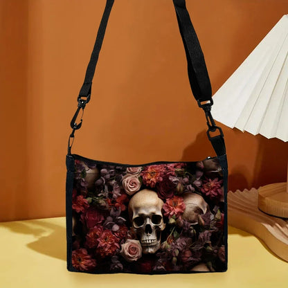 Stylish Skull Print Crossbody Bag Shoulder Bags Large Capacity Women Handbag Portable Storage Bag Messenger Bag Gift