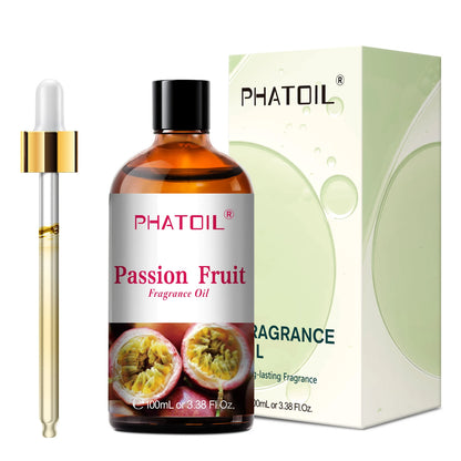 PHATOIL Passion Fruit Fragrance Oil 100ml Tropical Fruity Scent Watermelon Peach Coconut & Vanilla Premium Aromatherapy Oils