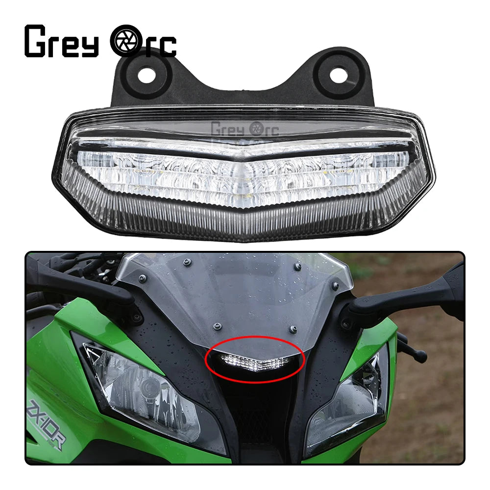 Motorcycle Accessories LED Front Center Marker Pilot Headlight For KAWASAKI NINJA ZX-10R ZX10R 2011-2015 2014 Headlamp Fog Lamp