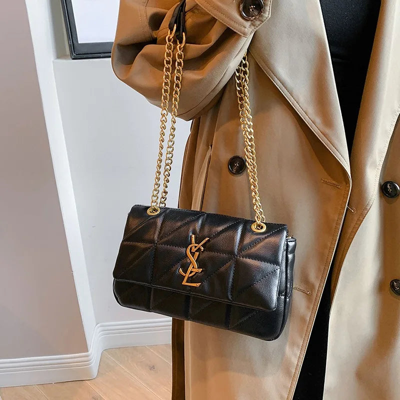 2025 New Luxury Diamond Quilted Chain Bag Women Fashion Crossbody Shoulder Bag For Commute