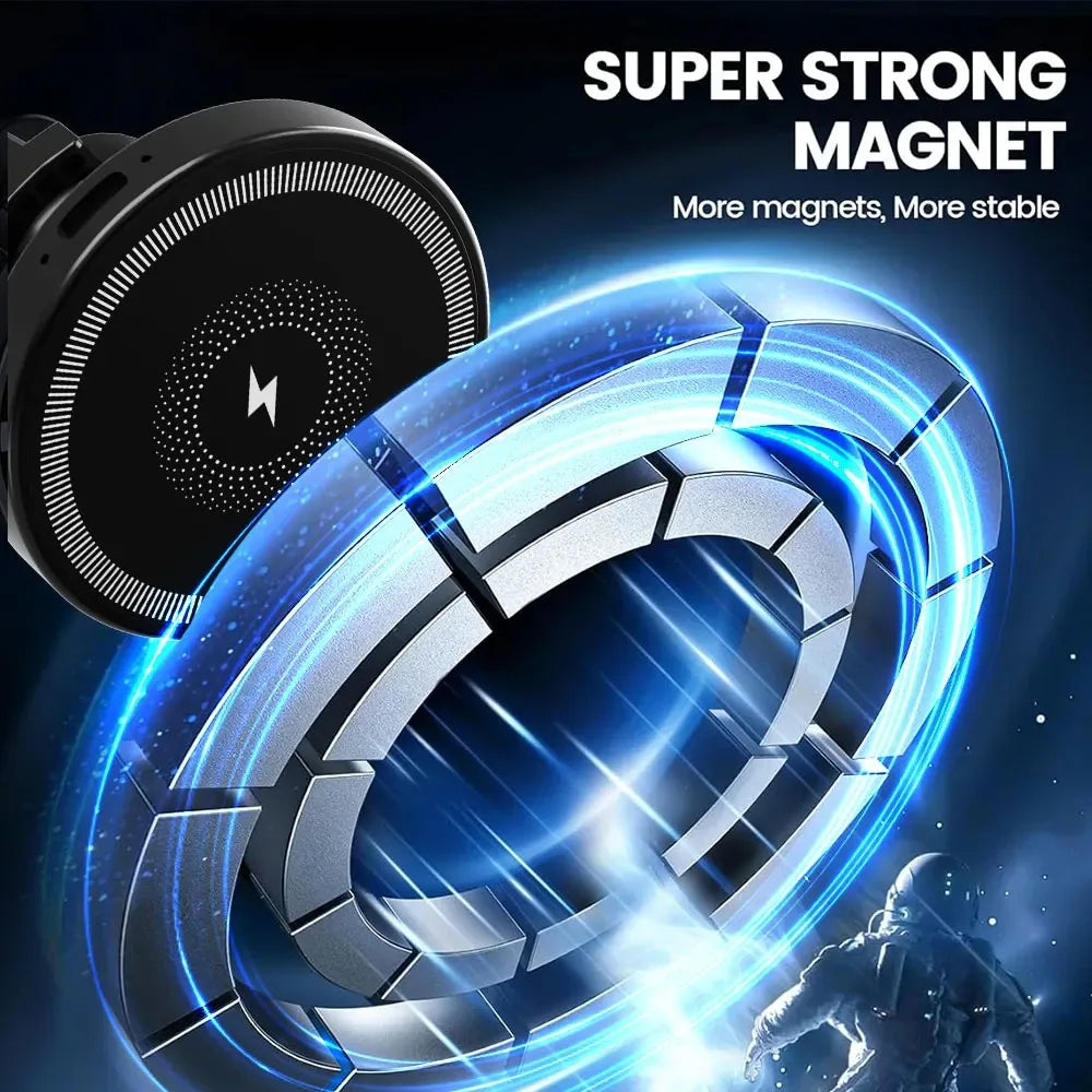 Car For Magsafe 30W Wireless Charger Air Vent Phone Holder Stand For iPhone 17~12 Samsung Xiaomi Fast Charging Cellphone Bracket