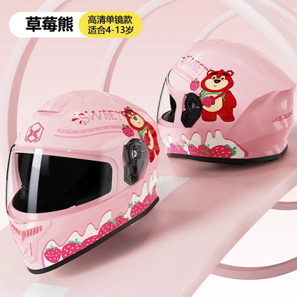 Children's Helmet Electric Car Cute Cartoon Four Seasons Universal Motorcycle Boys and Girls Safety Helmet 601