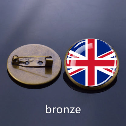 Europe National Flag Brooch Pins Albania Spain Italy France UK Germany Poland Flags Badge Patriot Gift