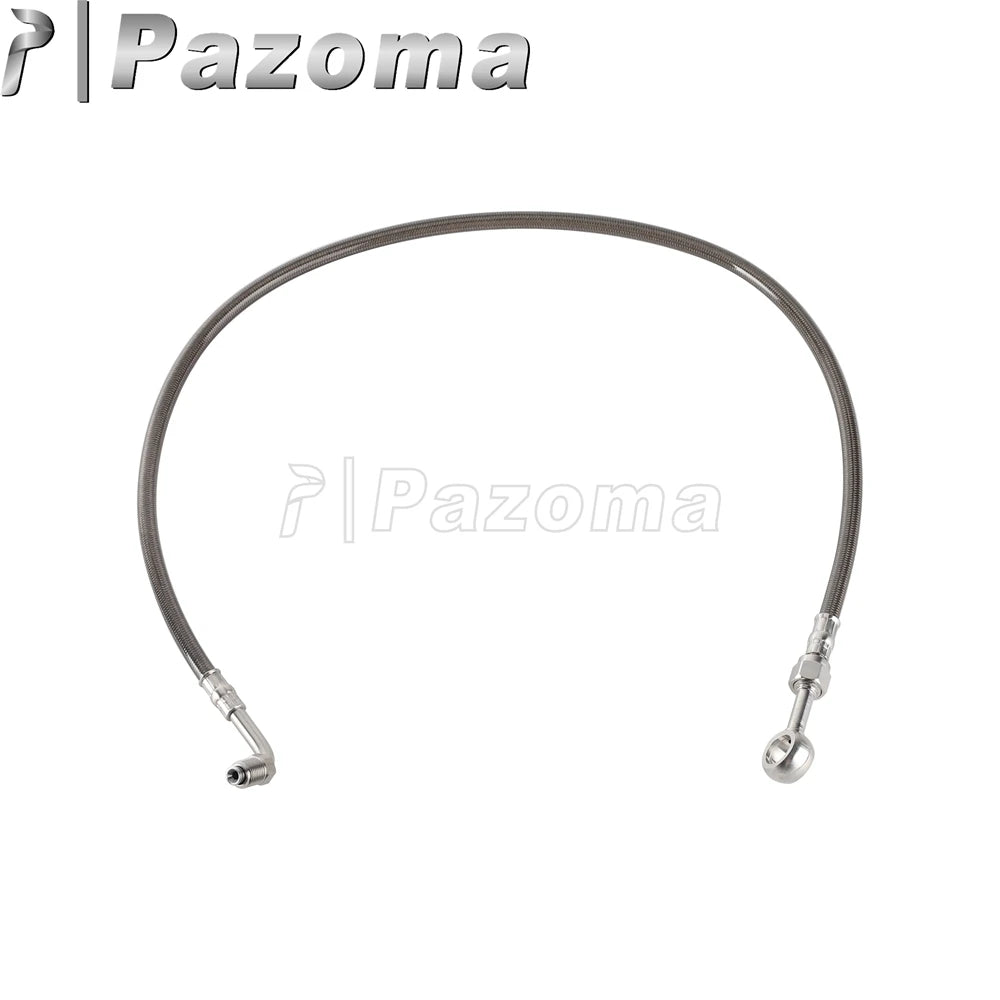 Motorcycle Hydraulic Banjo Braided Line Steel Brake Hose Cable For Harley Softail Slim Breakout Deluxe Street Bob Fat Boy 18-23