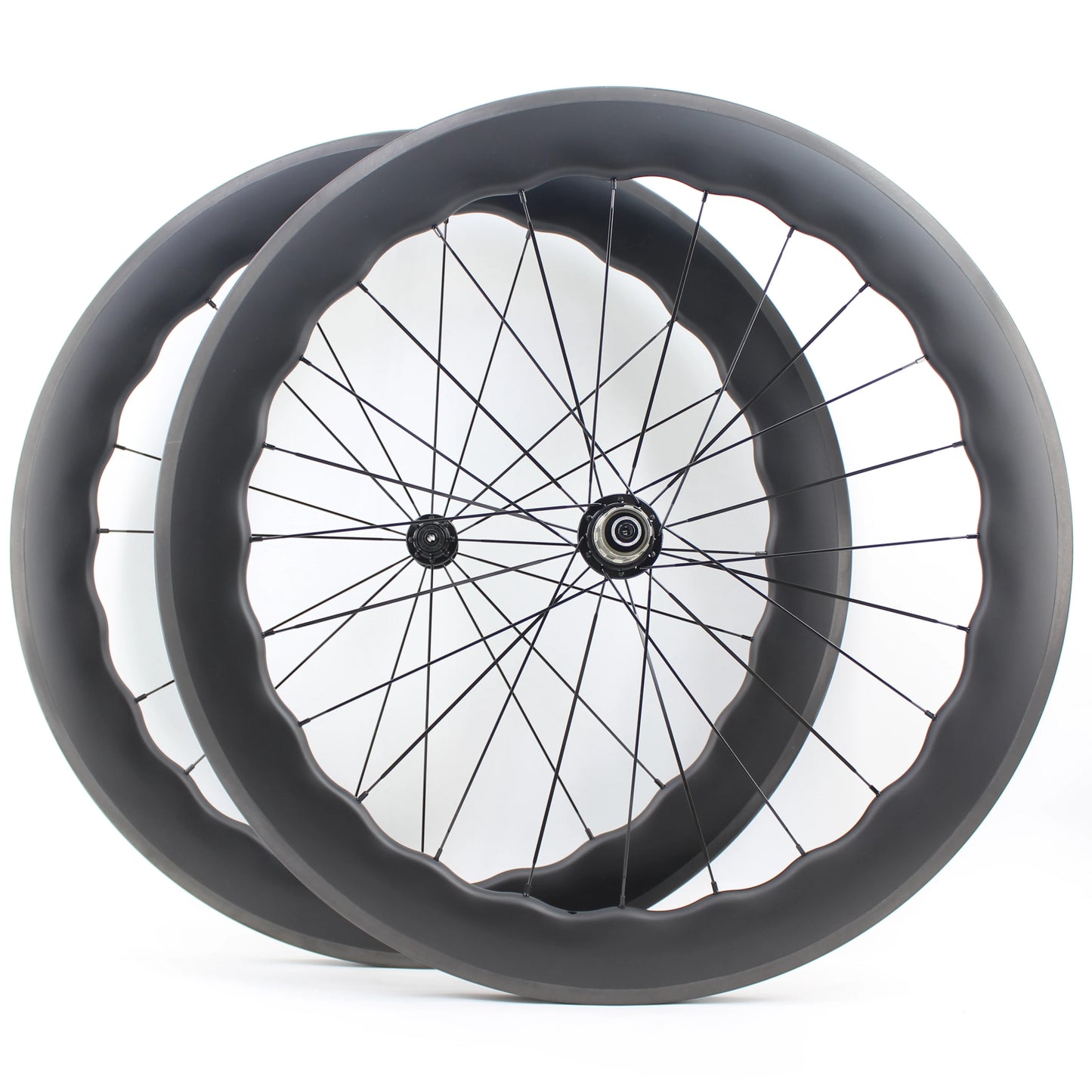 Newest 700C Road Bike UD Full Carbon Fibre wheelset Carbon Bicycle Wheelset clincher tubeless rims 65mm wave 25mm width V brake