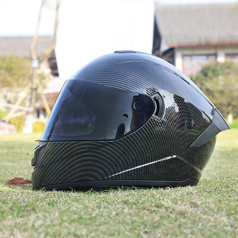 Motorcycle helmet, men's and women's dual lens full helmet, four season couple street bike safety helmet