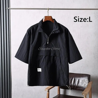 M/L/XL/2XL/3XL Pet Groomer Lapel Work Clothes Unisex Summer Salon Hairdressers Wrap Short Sleeves Barber Shop Gown Uniform