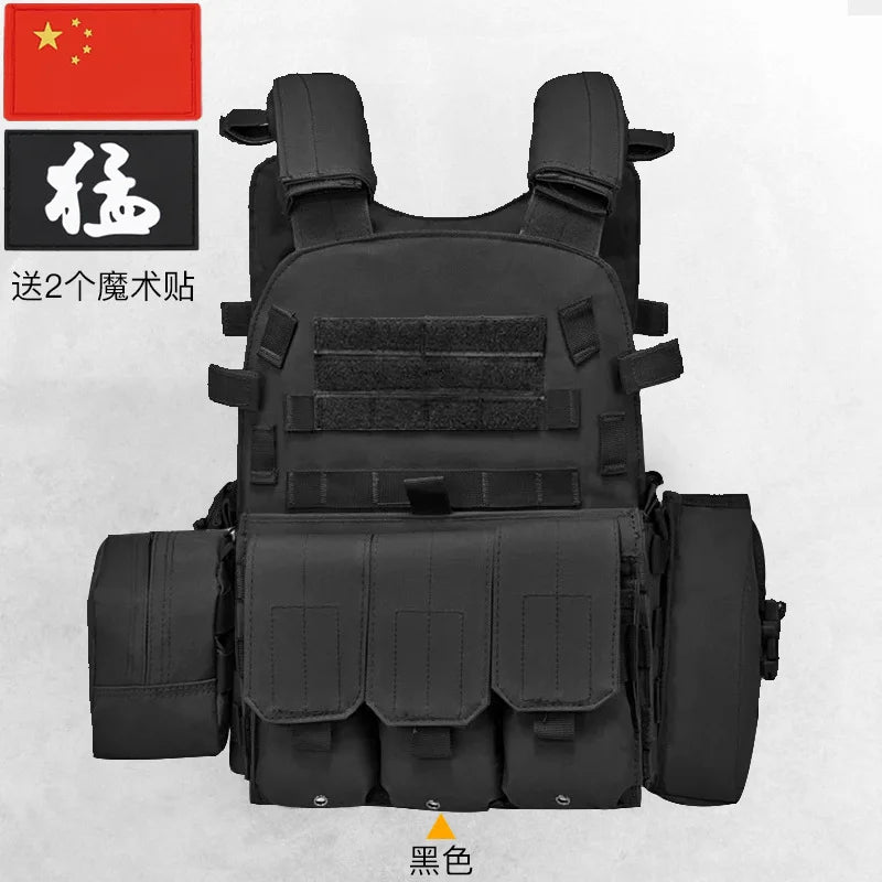 Nylon Tactical Vest Body Armor Hunting Carrier Airsoft Accessories CS Combat MOLLE Camo Military Army Vest for Outdoor Hunting