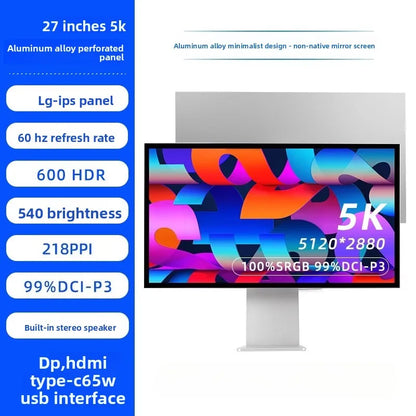 6K/4K monitor 32 ,27inch bezel MAC high definition external gaming computer LG mirror screen design photography vertical screen