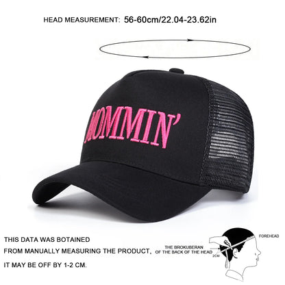 Unisex MOMMIN Letter Embroidery Baseball Net Caps Spring Autumn Outdoor Adjustable Casual Hats Sunscreen Hat Sports Cap