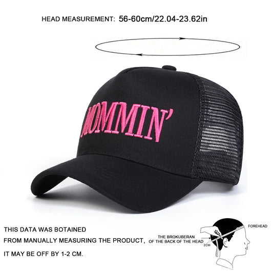 Unisex MOMMIN Letter Embroidery Baseball Net Caps Spring Autumn Outdoor Adjustable Casual Hats Sunscreen Hat Sports Cap
