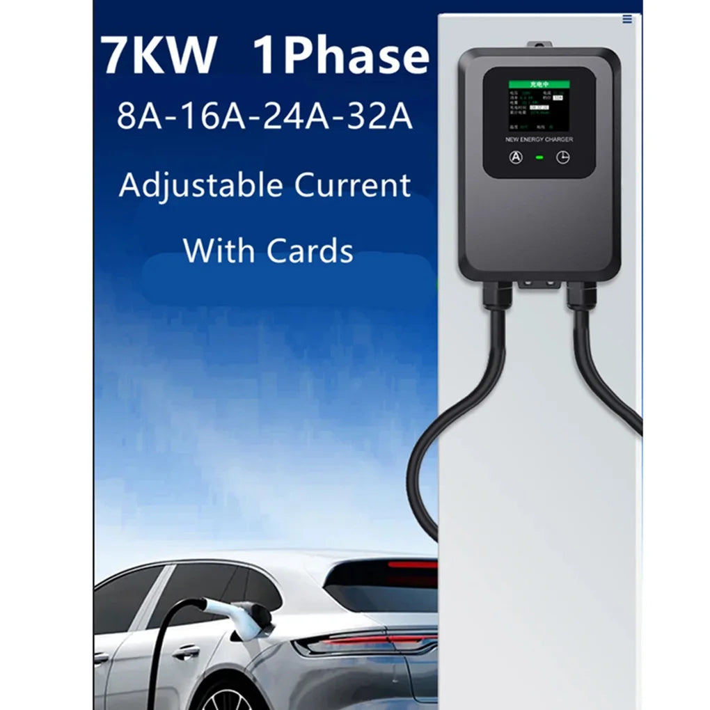 EV Charging Station 5M 7KW 32A With 6ma DC RCD Function  EV Charging Station 5M Car Home  EV Charging Station