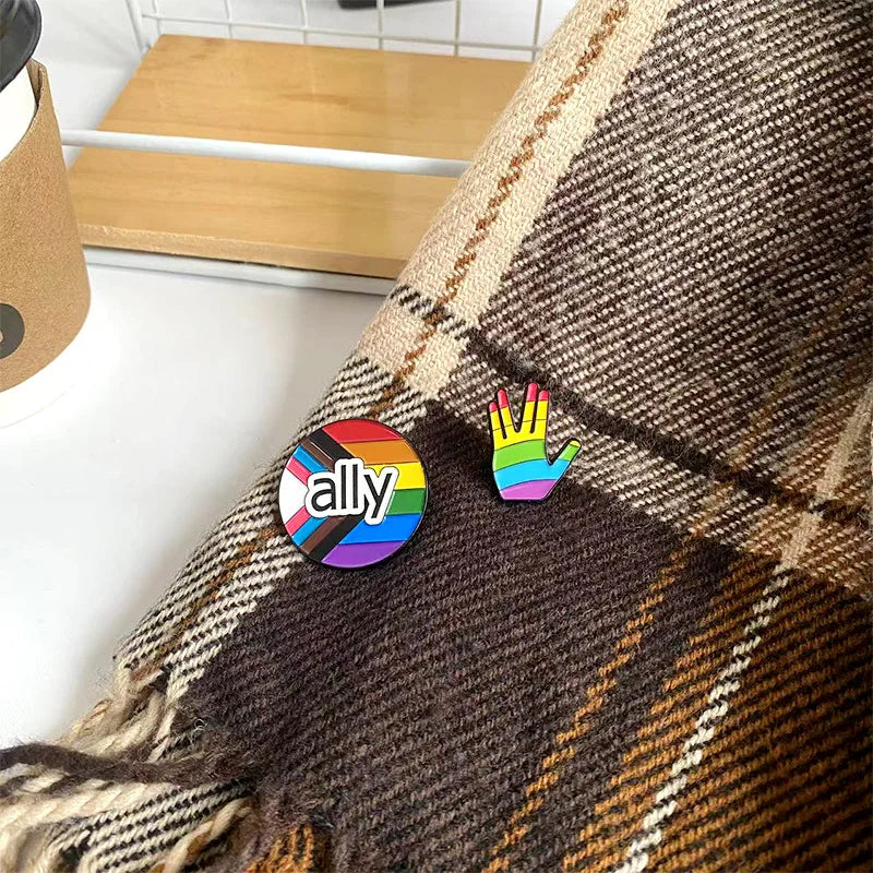 LGBT Rainbow Enamel Pins Pride Gay Asexual Trans Lesbian Dialog Box Brooches Lapel Backpack Badge Jewelry Gifts Accessories