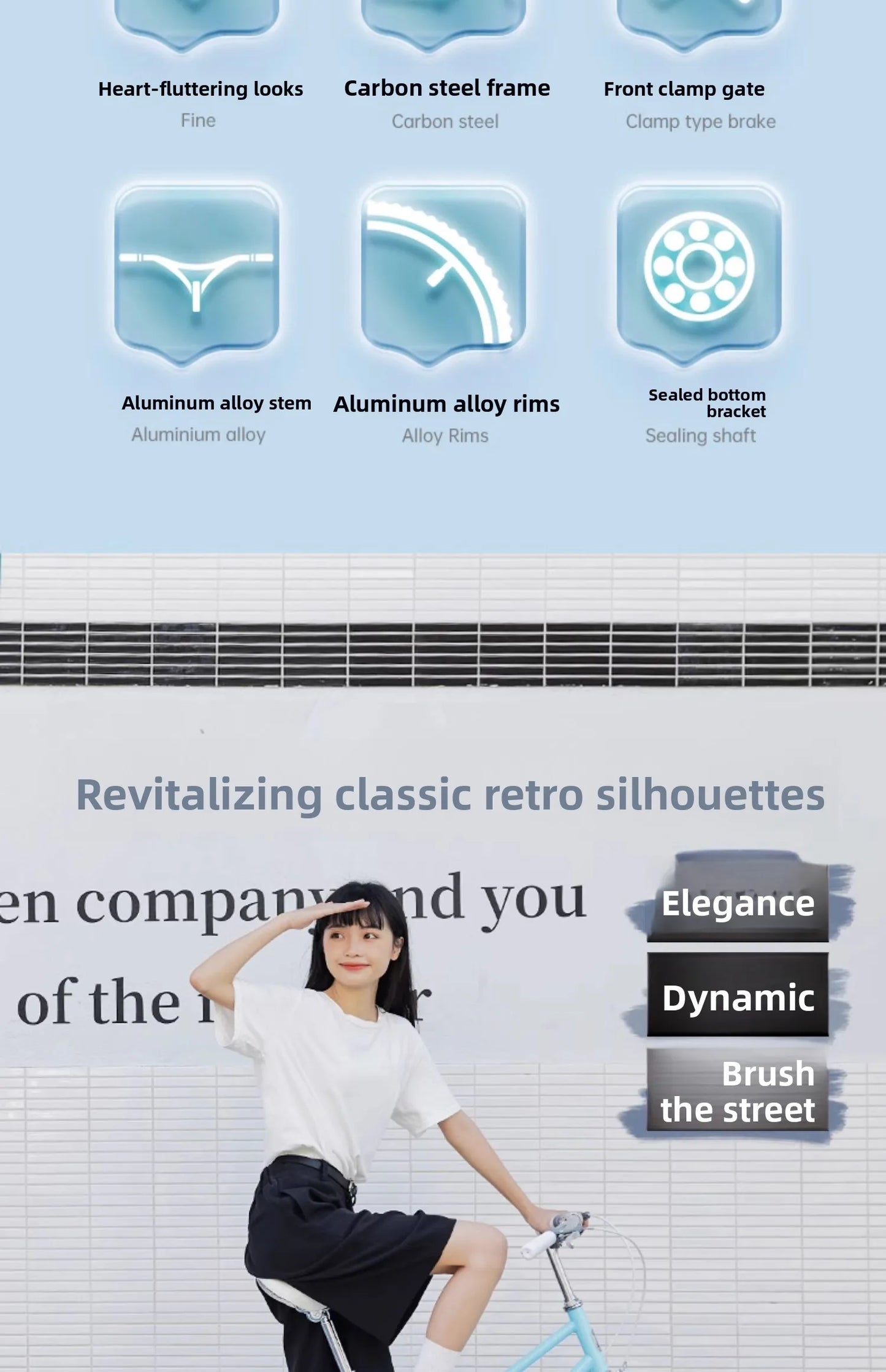 Women's Sweet & Fresh-Style Commuter Bike (For Junior & Senior High School Students · Unisex Adults · Commuter Racing Model)