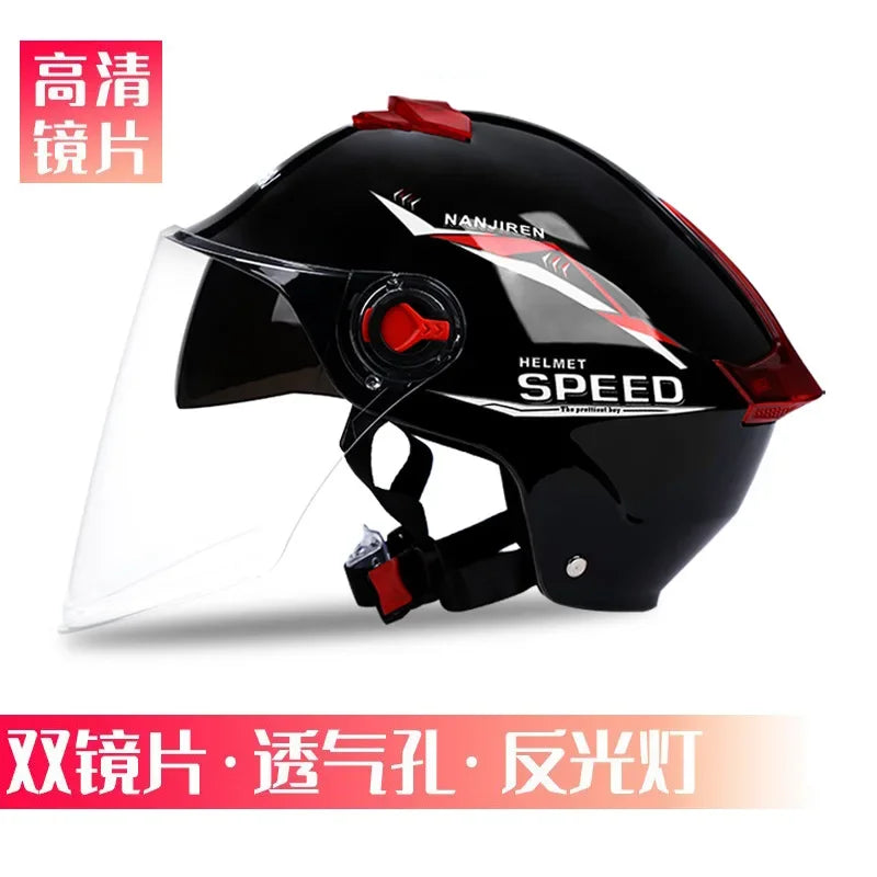 Summer Sun Protection Motocycle Helmet Universal Safety Half Helmet Windproof  Rainproof Electric Bicycle Comfortable