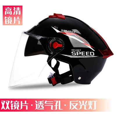 Summer Sun Protection Motocycle Helmet Universal Safety Half Helmet Windproof  Rainproof Electric Bicycle Comfortable