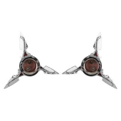 Motorcycle Chrome Black Skull Spun Blade Axle Caps Cover Front Axle Nut Covers For Harley Sportster Dyna Softail V-Rod Custom