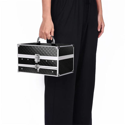 Complete Makeup Kit for Women & Girls: Eyeshadow, Lip Gloss, Concealer, Blush, Brushes & More in Black Set