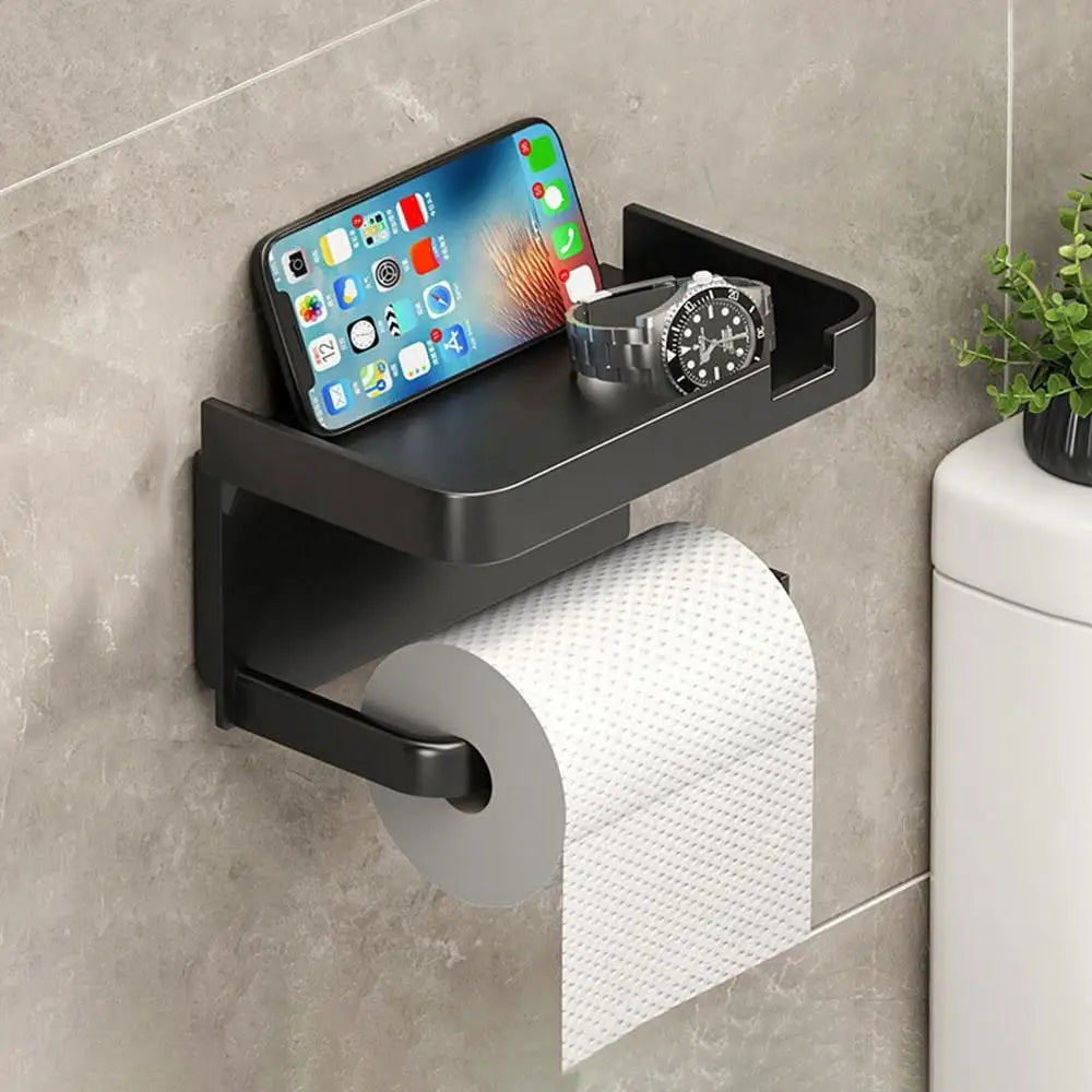 Toilet Storage Case Bathroom Tissue Box No-Drill Paper Rack Small Organizer Household Items Durable Stand Tissue Box Holder