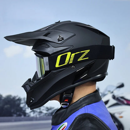 ORZF16-Off road motorcycle helmet, men's and women's rally helmet, mountain bike riding speed drops in all seasons