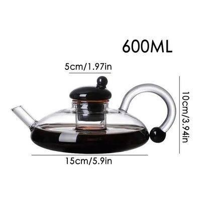Flower Tea Teapot Set British-Style Boiled Fruit Tea Set Heat-Resistant Glass Affordable Luxury Health Pot Wasserkocher