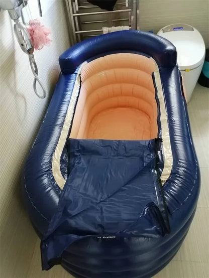 Large Capacity Inflatable Bathtub Portable Home Folding Spa Steam Sauna Bathing Bucket Hotel Space Capsule