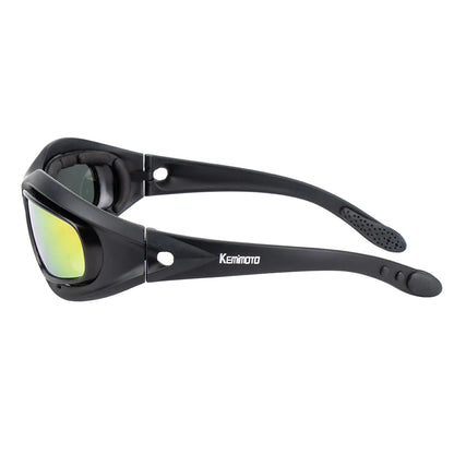 KEMiMOTO Motorcycle Glasses UV400 Polarized Sunglasses For Shooting Eye Protection Windproof Moto Goggles Antifog For Cycling
