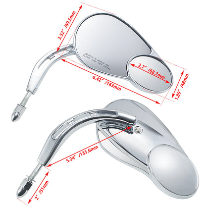 Motorcycles Rear Side Mirrors Rear view For Harley Honda Road King Touring Sportster Fat Boy Softail Bobber Chopper Street Glide