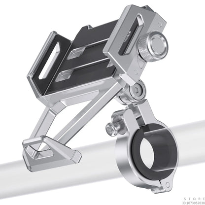 Aluminum Mobile Phone Holder for Motorcycle, Handlebar Bike Phone Mount,Suitable for Cycling, Mountain and Off-road
