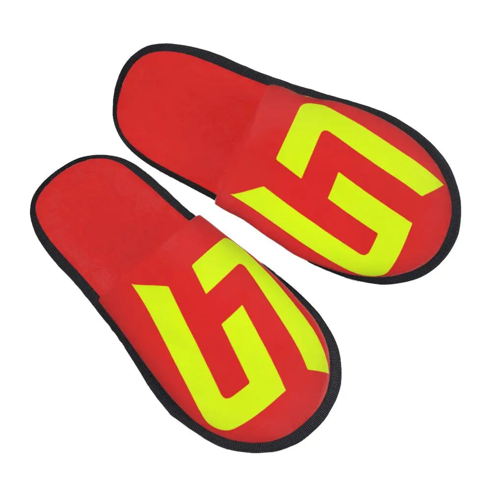 Custom British Lando Norris Racing Driver Guest Slippers for Spa Women House Slipper