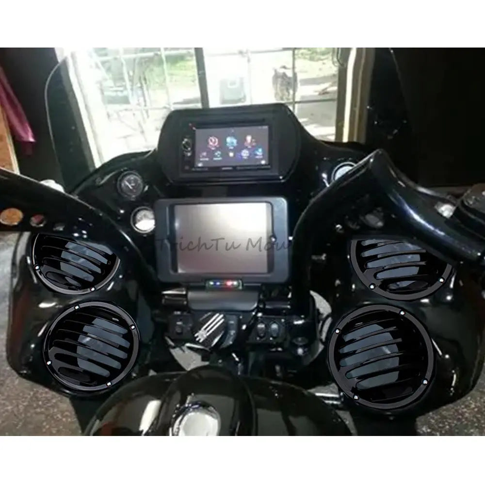 For Harley Touring Road Glide FLTR/I 1998-2009 FLTRX 2010-2013 Black Inner Fairing Cover with 4 6.5" Speaker Pods Motorcycle