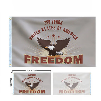 250 Years Commemorative Flag Usa Patriotic Banner Indoor Outdoor Flag Patriotic American 250th Anniversary Flag For Wall90x150CM