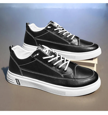 New Style White Sneakers for Men, Korean Version, Trendy Platform Shoes, Versatile for All Occasions, Sporty and Casual Shoes