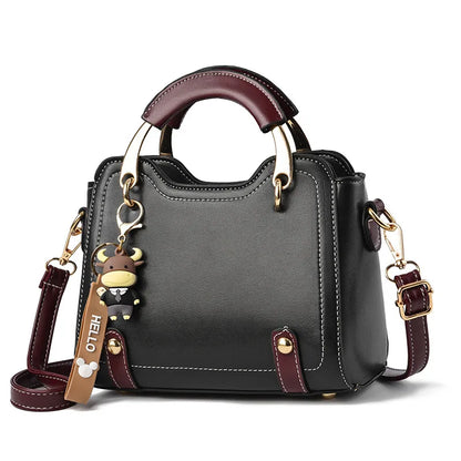 New with Printed Letters Women Square Handbag Messenger Bags with Pendant Office Ladies Bags Female Crossbody Shoulder Bags