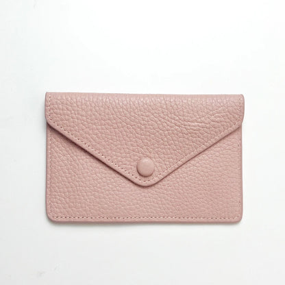 Customized letters, genuine cowhide leather, women's ultra-thin card wallet, women's short envelope, women's wallet