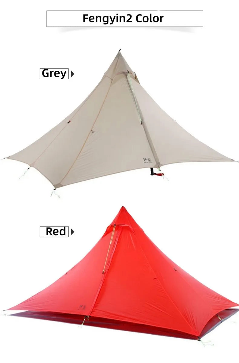ASTA GEAR Fengyin2 Pyramid Tent Outdoor Ultralight 20D nylon Tent Camping Windproof Hiking Backpacking