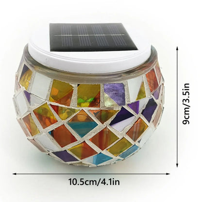 Mosaic LED Solar Hollow Light Lawn Lamp Outdoors Waterproof Outdoor Solar Lawn Light Colorful Changing Yard Balcony Lamps 2023