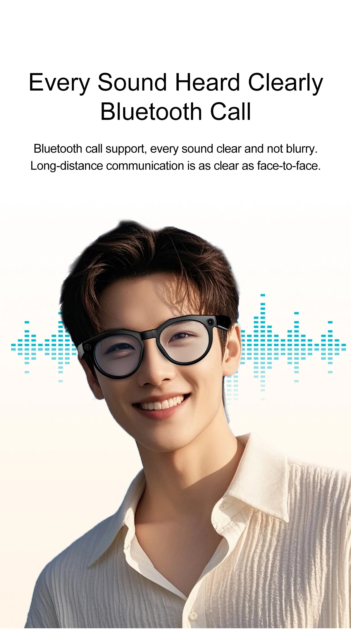 AI Smart Glasses 800W Pixel 4K HD Camera Recording Sunglasses Call WIFI Transmission Voice Assistant Smart Translation Glasses