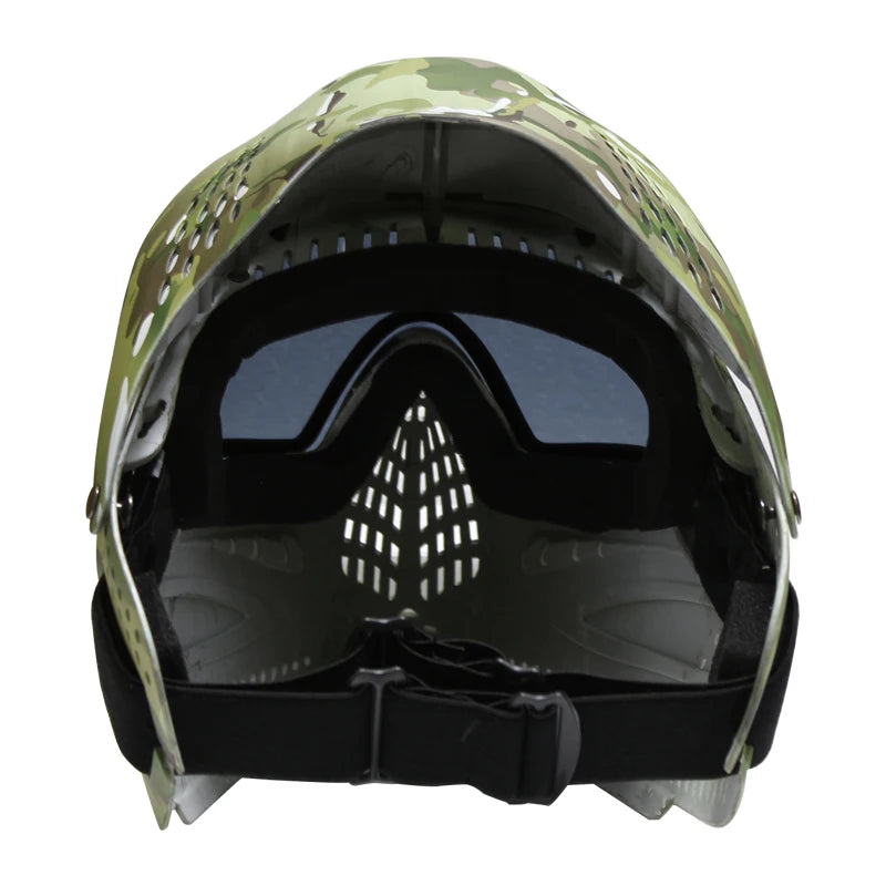 GREAT II Lotus Camo Tactical PAINTBALL MASK with Visor Airsoft Mask with DYE I4 Thermal Lens