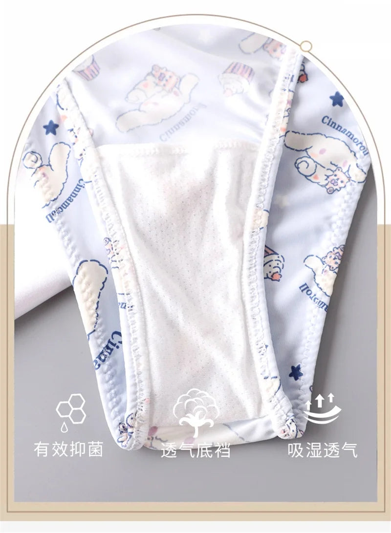 Sexy Thong Hello Kitty Panties Kawaii Cute Cartoon Underwear Women Ice Silk Briefs Girl Gift Underpants
