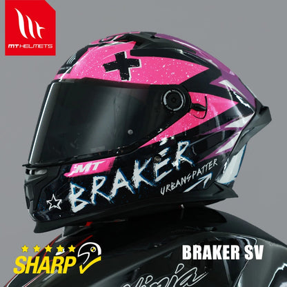 New MT Braker SV Motorcycle Helmet ECE DOT Certification Full face Double lens Racing off-road Helmet Capacetes Cascos Para Moto