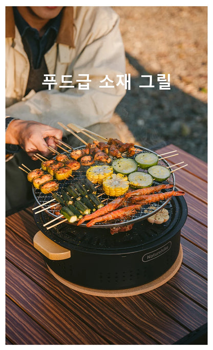 Naturehike Cool Camping Gear Outdoor Barbecue Griddle Round Tabletop Barbecue Grill Portable Carbon Stove Charcoal Grill Stove