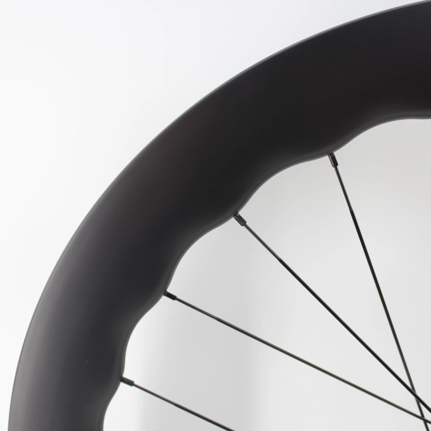 New 700C 65mm wave Road Bike UD Full Carbon Fibre Bicycle Thru Axle Center lock Disc brake Wheelset clincher tubeless rims 25mm