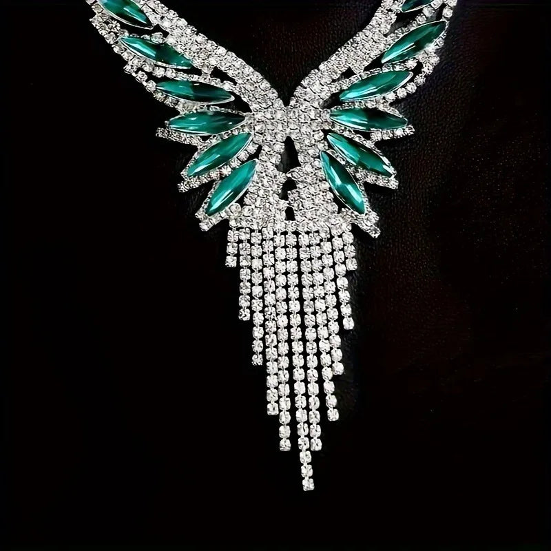 Luxurious Tassel Jewelry Set for Women Necklace Earrings Elegant Style Perfect for Weddings Parties and Special Occasions