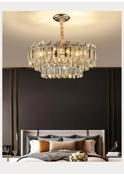 Crystal Hanging Lamps for Living Room Chandelier for Dining Room French Large Nordic Bedroom HQ Ceilling Light Pendant Lamp