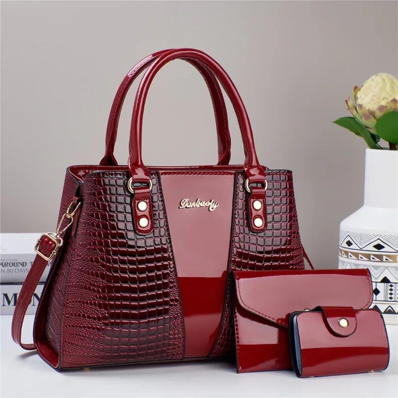 3Piece Set Casual Tote Bags Large Capacity Shoulder Bag Waterproof  Designer Female Handbag Simple Fashion Messenger Bags