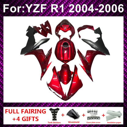Motorcycle Fairing Kit ABS Plastic Body Injection Fairings Bodywork Bodykits For  R1 YZF1000 YZFR1 YZF-R1 2004 2005 2006