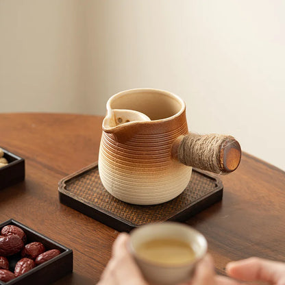 Ceramic Baked Milk Tea Pot Can Be Dry Boiled Boiled Tea Warm Milk Pot Teapot Tea Infuser